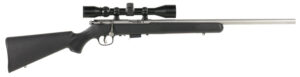 Savage Arms 95200 93 FVSS XP Full Size 22 WMR 5+1 21" Matte Stainless Heavy Barrel, Matte Drilled & Tapped Stainless Steel Receiver, Matte Black Fixed Synthetic Stock, 3-9x40mm Duplex, Right Hand