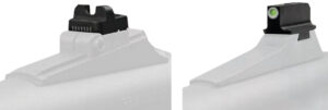 TruGlo TG231R3W Tritium Pro Black | Green Tritium White Outline Front Sight Green Tritium Rear Sight