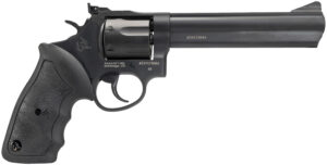 Taurus 2-660061 66 Medium 357 Mag/38 Special +P 7 Shot 6" Matte Black Oxide Alloy Steel Barrel, Cylinder & Frame, Black Finger Grooved Rubber Grip, Transfer Bar Safety, Exposed Hammer