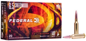 Federal F65CRDFS1 Fusion  6.5Creedmoor 140gr Bonded Soft Point 20 Per Box/10 Case