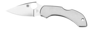 Spyderco C28P Dragonfly 2 2.31" Folding Clip Point Serrated VG-10 SS Blade Stainless Steel Handle Includes Pocket Clip