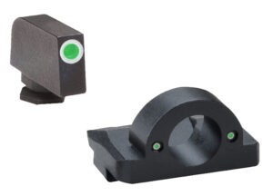 AmeriGlo GL125 Ghost Ring Sight Set for Glock Green Tritium White Outline Front Sight-Green Tritium Rear Sight
