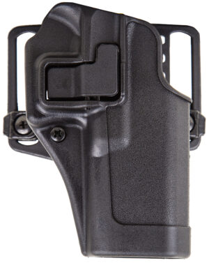 Blackhawk 410502BKR Serpa CQC OWB Size 02 Matte Black Polymer Belt Loop/Paddle Compatible w/Glock 19/23/32/36/45 Right Hand