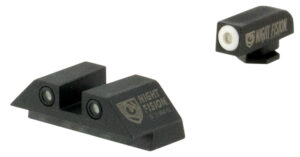 Night Fision GLK001003WGW Tritium Night Sights For Glock Green Tritium White Outline Front Sight- Green Tritium White Outline Rear Sight Glock 17/17L/19/22