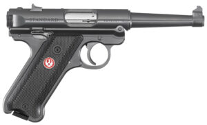 Ruger 40104 Mark IV  22 LR 10+1 4.75" Satin Stainless Tapered Barrel, Blued Steel Slide & Aluminum Frame, Checkered Synthetic Grip