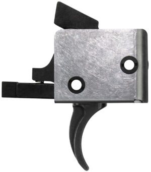 CMC Triggers 92501 Drop-In  Single-Stage Curved Trigger w/ 4-4.50 lbs Draw Weight & Black/Silver Finish