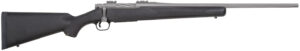 Mossberg 28006 Patriot  7mm-08 Rem 5+1 22" Stainless Cerakote Fluted Barrel, Stainless Cerakote Receiver Drilled & Tapped, Black Fixed Synthetic Stock, Right Hand