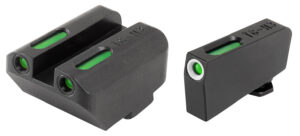 TruGlo TG13GL5A TFX Black | Green Tritium & Fiber Optic White Outline Front Sight Green Tritium & Fiber Optic Rear Sight