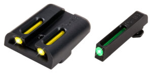TruGlo TG131GT2Y TFO Green/Tritium/Fiber Optic Front Sight-Yellow/Tritium/Fiber Optic Rear Sight Glock 20/21