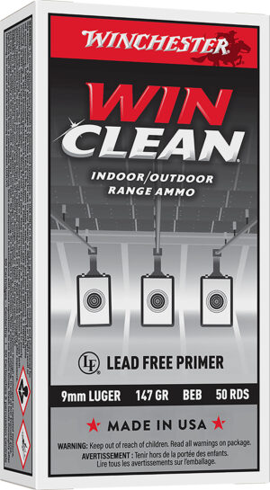 Winchester Ammo WC93 Super X 9mmLuger 147gr Winclean Brass Enclosed Base 50 Per Box/10 Case