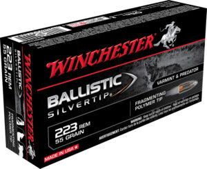 Winchester Ammo SBST223B Ballistic Silvertip  223Rem 55gr Fragmenting Polymer Tip 20 Per Box/10 Case