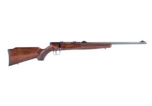 Savage B17 17 HMR Black/Wood Sport Barrel 21" 10+1 Rifle