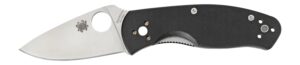Spyderco C136GP Persistence 2.77" Folding Drop Point Plain 8Cr13MoV SS Blade Black G10 Handle Includes Pocket Clip