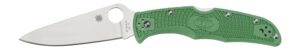 Spyderco C10FPGR Endura 4 Lightweight 3.75" Folding Clip Point Plain VG-10 SS Blade Green Bi-Directional Texturing FRN Handle Includes Pocket Clip