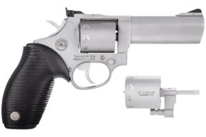Taurus 2992049 Tracker 992 22 LR or 22 WMR 9rd 4" Barrel, Overall Matte Finish Stainless Steel & Black Ribber Grip Includes Cylinder