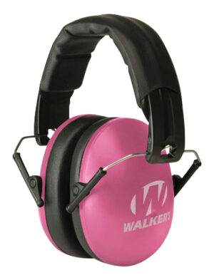Walker's GWPYWFM2PNK Folding Muff 27 dB Over the Head Pink/Black Polymer Fits Youth/Women
