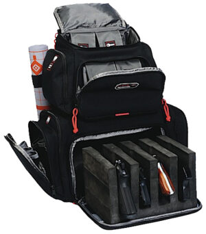 GPS Bags 1711BP Handgunner Black 1000D Nylon Holds 4 Handguns