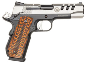 Smith & Wesson 170344 1911 Performance Center  45 ACP 4.25" Throated Barrel 8+1, Black Scandium Frame, Ported Matte Stainless Steel Slide, G10 Custom Wood Grip, Ambidextrous Safety