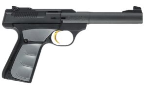 Browning 051482490 Buck Mark Camper *CA Compliant 22 LR 10+1 5.50" Tapered Bull Barrel, Matte Black Serrated Steel Slide & Aluminum Frame, Gray Ultragrip FX Grip