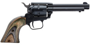 Heritage Mfg RR22MBS4 Rough Rider  22 LR 22 WMR 6 Shot 4.75" Black Satin Barrel, Cylinder & Frame, Camo Laminate Grips
