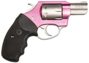 Charter Arms 52330 Pathfinder Pink Lady Small Frame 22 WMR 8 Shot 2" Stainless Steel Barrel, Pink Cerakote Aluminum Frame, Stainless Cylinder, Black Finger Grooved Rubber Grip, Exposed Hammer
