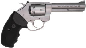 Charter Arms 72342 Pathfinder Target 22 Mag, 8rd 4.20" Matte Stainless Steel Barrel & Cylinder, Anodized Aluminum Frame w/Black Finger Grooved Rubber Grip, Exposed Hammer