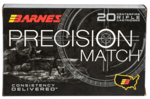 Barnes Bullets 30728 Precision Match 338Lapua Mag 300gr Open Tip Match Boat Tail 20 Per Box/10 Case
