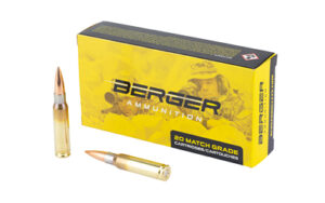 Berger Bullets Clas HNT 308 Win 185gr Ammo 20 Rounds