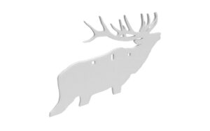 Birchwood Casey AR500 3/8" Silhouette Elk WHT