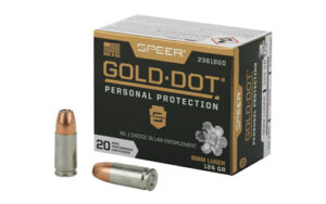 Speer Gold Dot 9mm 124gr HP Ammo 20 Rounds