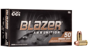 CCI Blazer Brass 40 S&W 180gr FMJ Ammo 50 Rounds