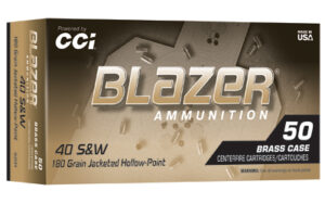 CCI Blazer Brass 40S&W 180gr JHP Ammo 50 Rounds