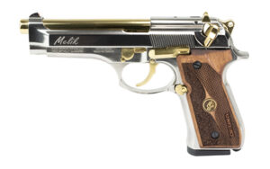 Derya Melik 9mm 4.9" 10rd SLVR/Gold Pistol
