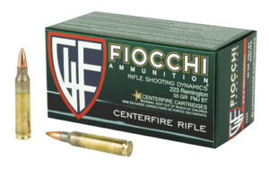 Fiocchi 223 Rem 55gr FMJBT Ammo 50 Rounds