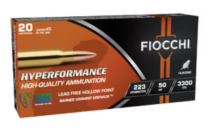 Fiocchi Hypr 223 Rem 50gr HP Ammo 20 Rounds