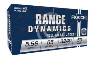 Fiocchi 556 NATO 55gr FMJBT Ammo 50 Rounds