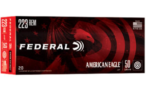 Federal AM Eagle 223 Rem 50gr JHP Ammo 20 Rounds