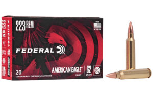 Federal AM Eagle 223 Rem 62gr FMJ Ammo 20 Rounds