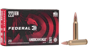 Federal AM Eagle 223 Rem 55gr FMJ BT20/500 Ammo 20 Rounds