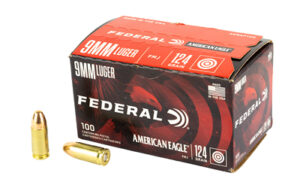 Federal AM Eagle 9mm 124gr FMJ 100rd Ammo