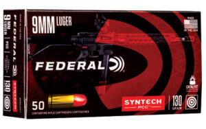 Federal AE 9mm 130gr PSTL Cal TSJ Ammo 50 Rounds