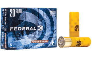 Federal PWRSHK 20 Gauge 2.75 7/8OZ SLG Shotshells 5 Rounds