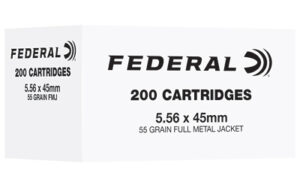 Federal 5.56 NATO 55gr FMJ Ammo 200 Rounds