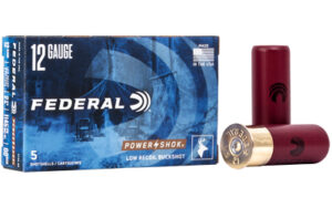 Federal PWRSHK 12 Gauge 2.75 LR 00 BCK Shotshells 5 Rounds