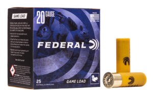 Federal Game Load 20 Gauge 2 3/4" 6 Shotshells 25 Rounds