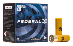 Federal Game Load 20 Gauge 2 3/4" 8 Shotshells 25 Rounds