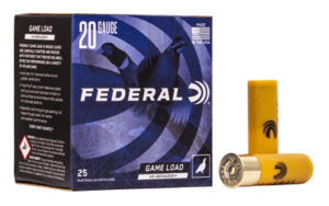 Federal Game Load 20 Gauge 2.75 6 Shotshells 25 Rounds