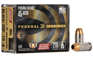 Federal PRM HS DP 45 ACP 210gr Ammo 20 Rounds