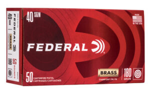 Federal Champ 40S&W 180gr FMJ BRSS Ammo 50 Rounds
