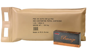 PMC Bronze 45 ACP 230gr FMJ 5 BX BP Ammo 250 Rounds